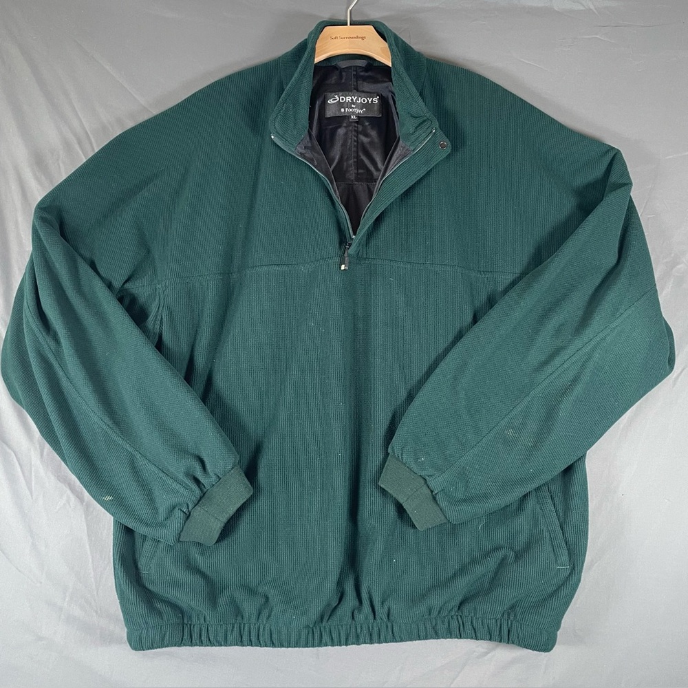Dryjoys By FootJoy Men's Jacket Size XL Green Long Sleeve Golf Activewear Zip